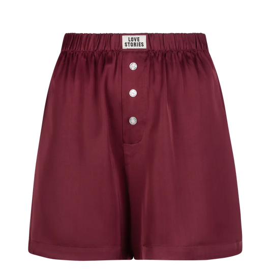 JAMES Shorts im Boxershort Stil - in Burgund