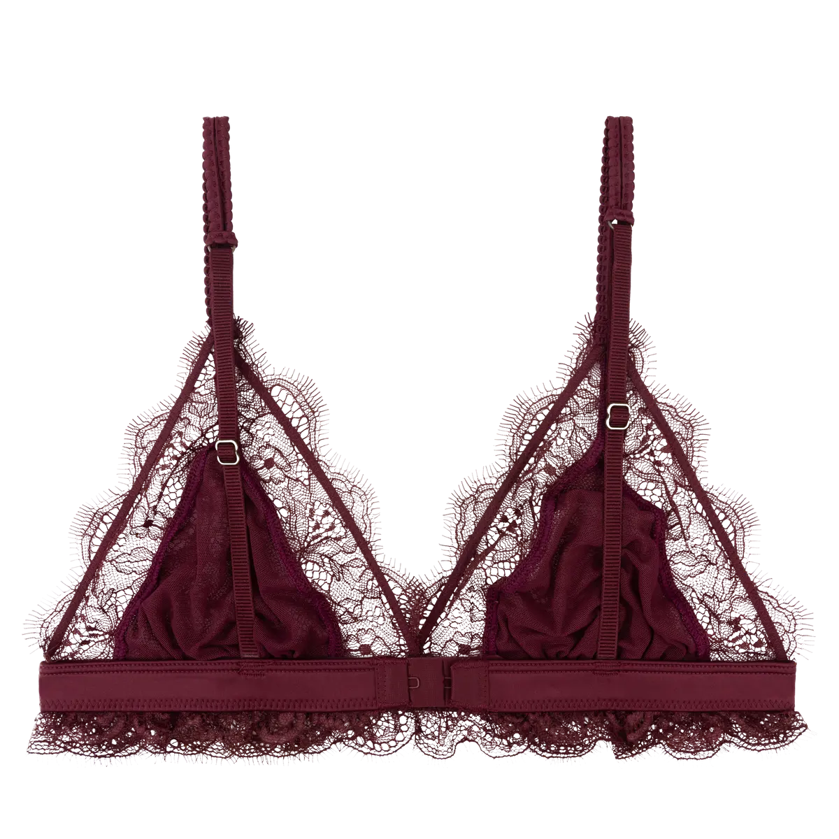 LOVE LACY Zarter Triangle Bralette in Burgund