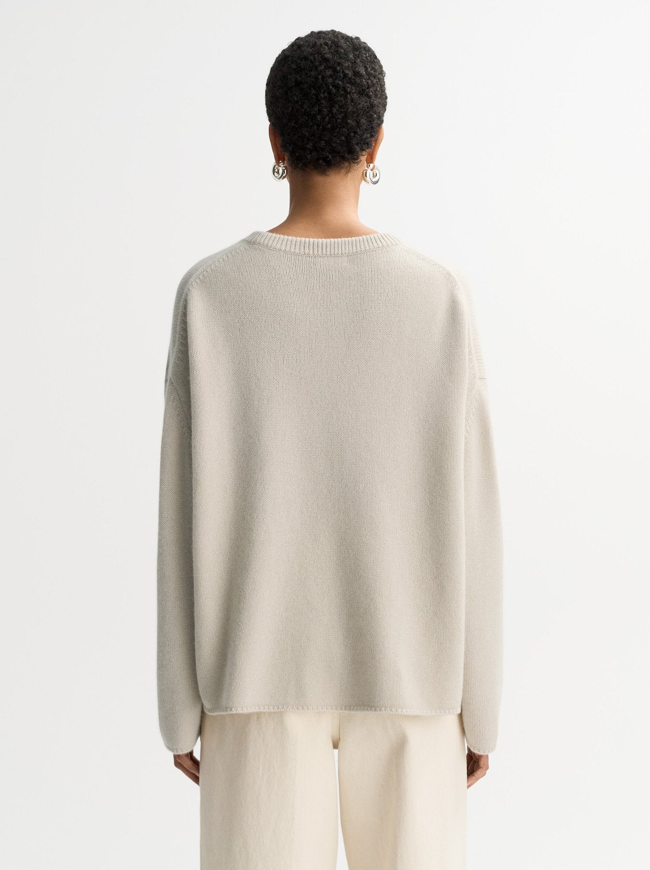 Relaxed fit crewneck - Chalk