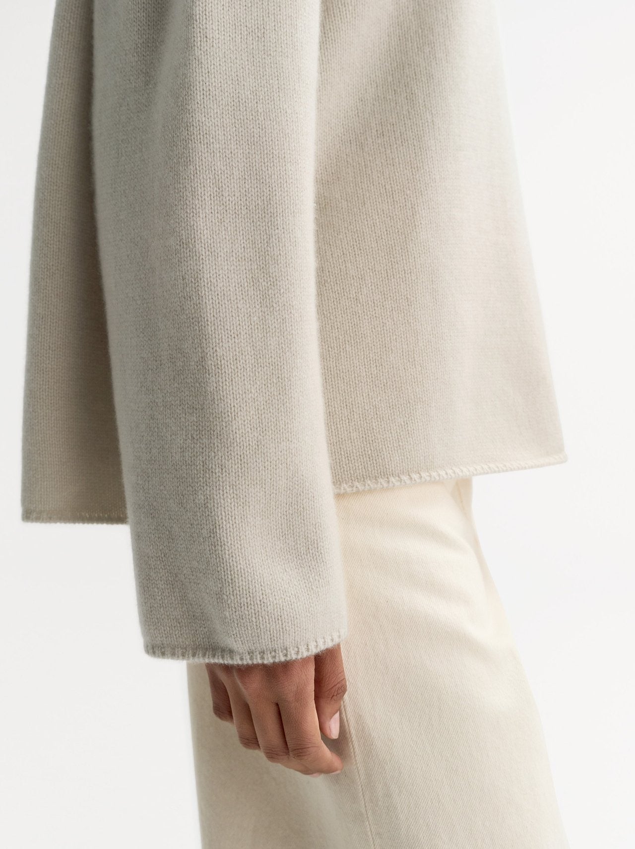 Relaxed fit crewneck - Chalk