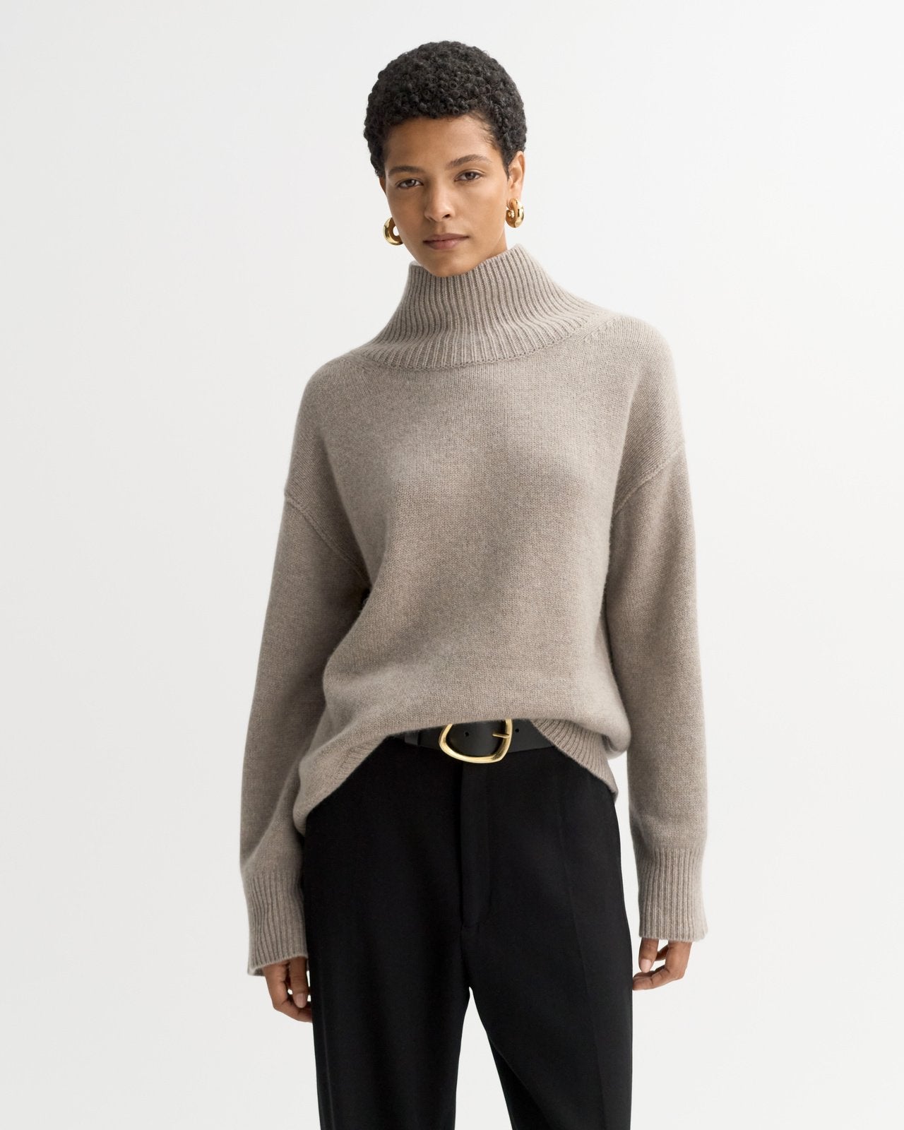 Boyfriend Turtleneck - Greige
