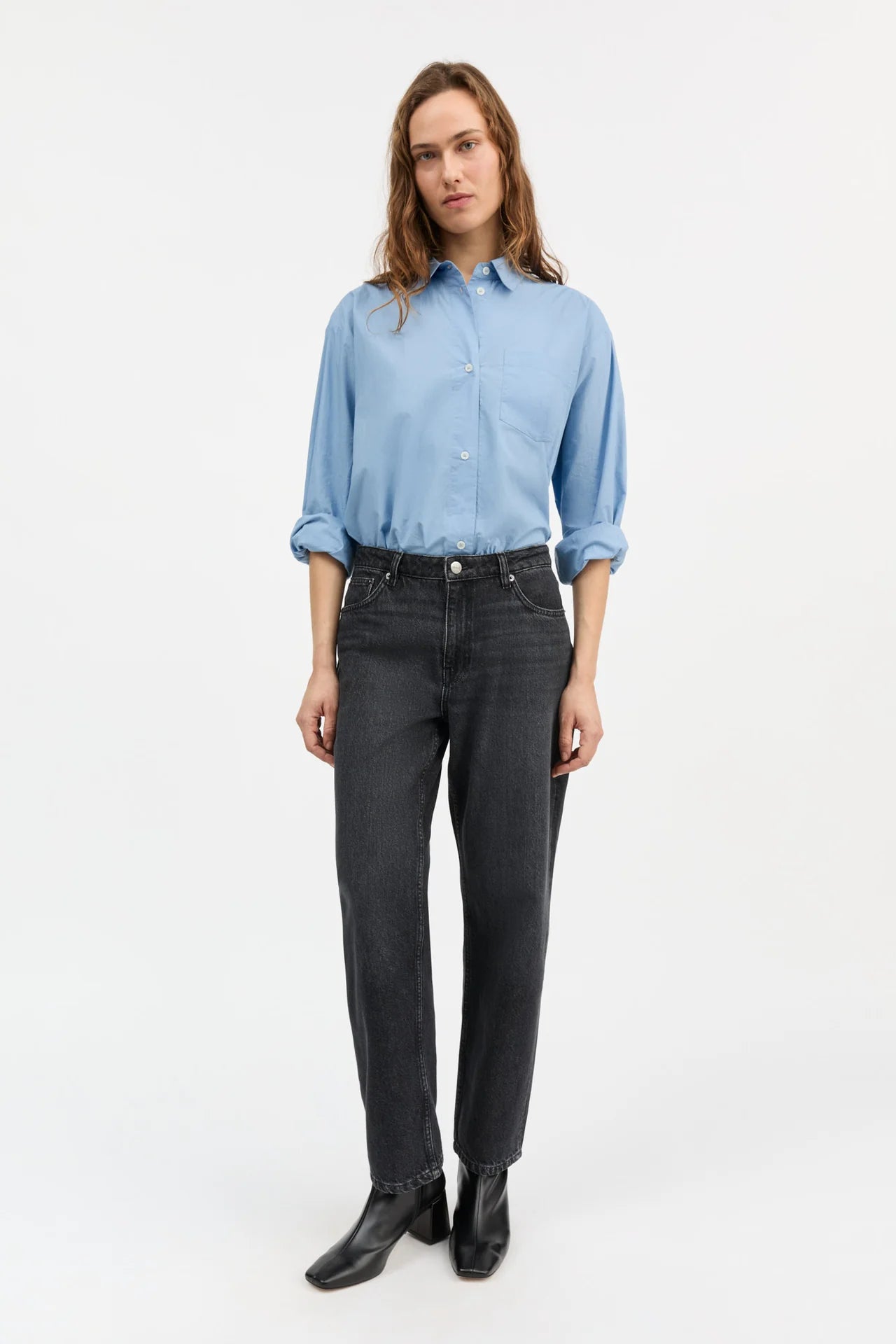 Allison cropped jeans - Vintage washed black