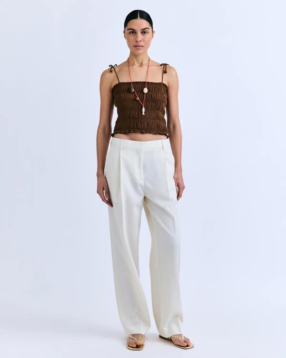 MARBLE Gerades Smock-Top