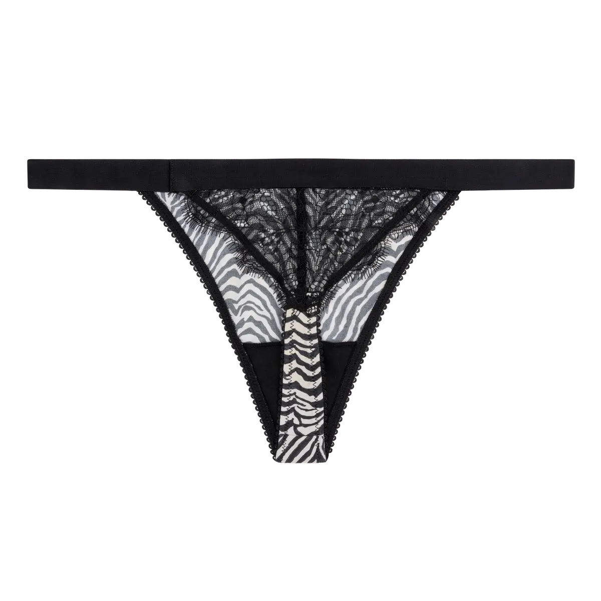 ROOMSERVICE Elegant string briefs in Classic Zebra