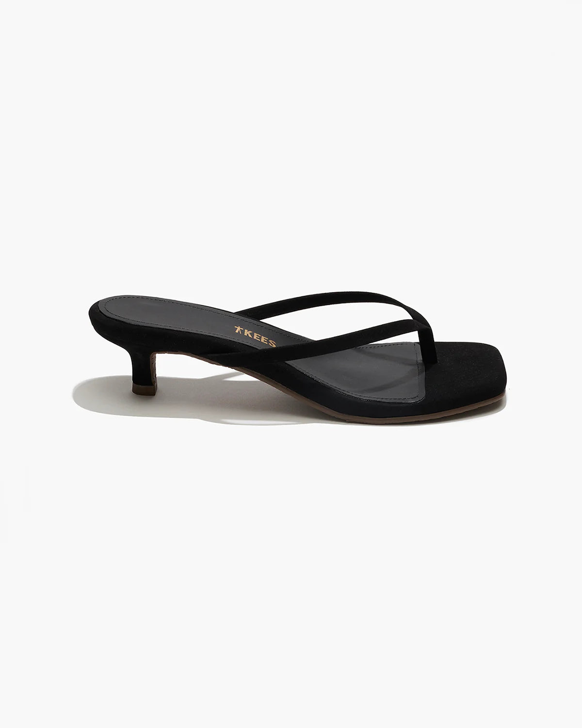 Square Toe Julia in Suede Black/Sable | TKEES