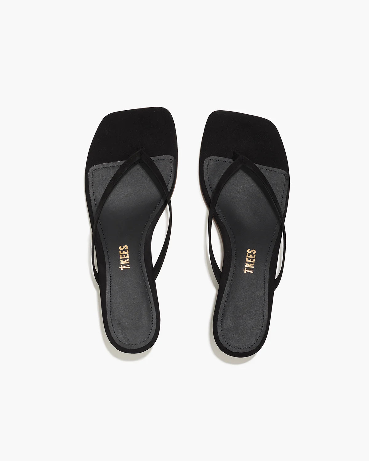 Square Toe Julia in Suede Black/Sable | TKEES
