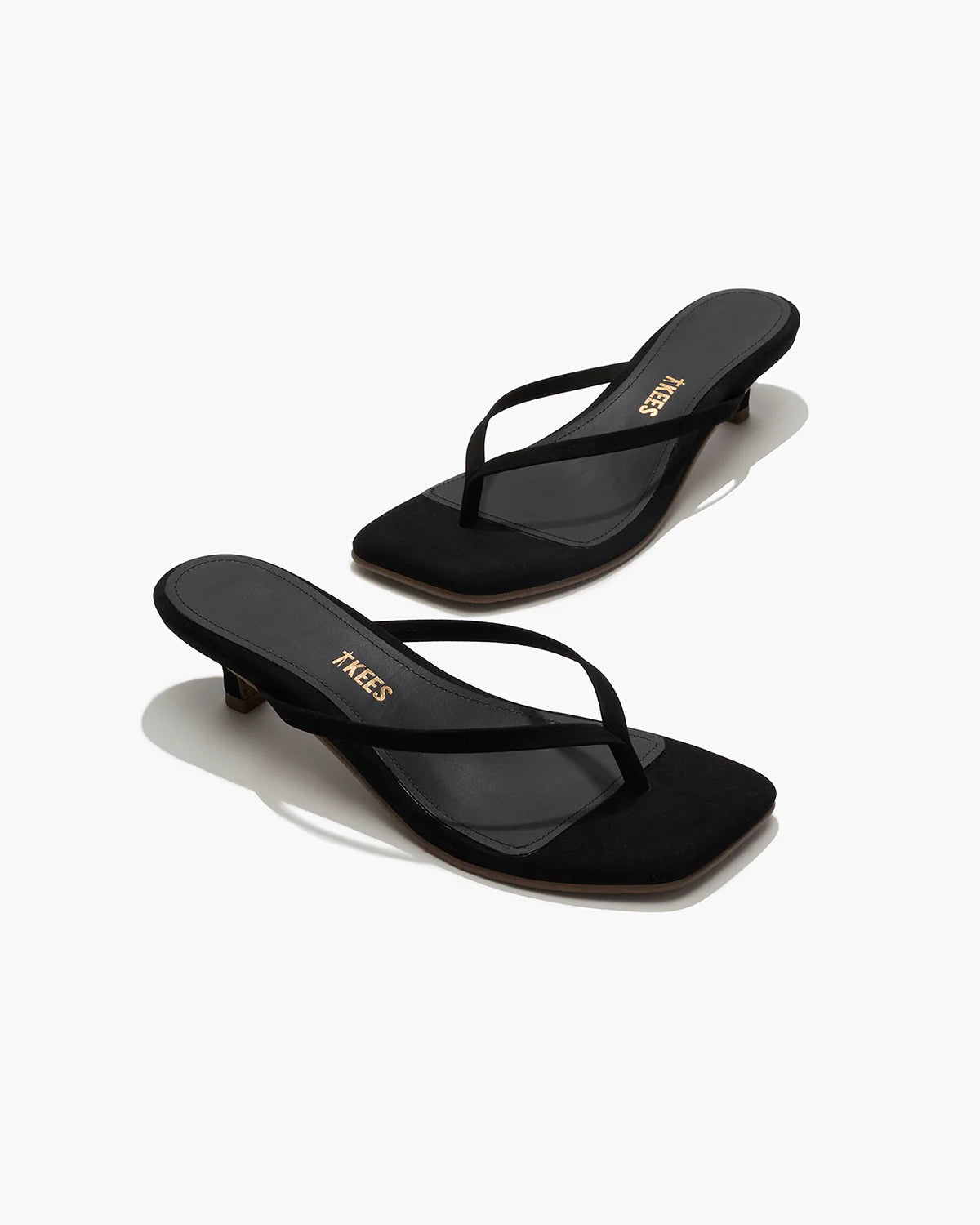 Square Toe Julia in Suede Black/Sable | TKEES