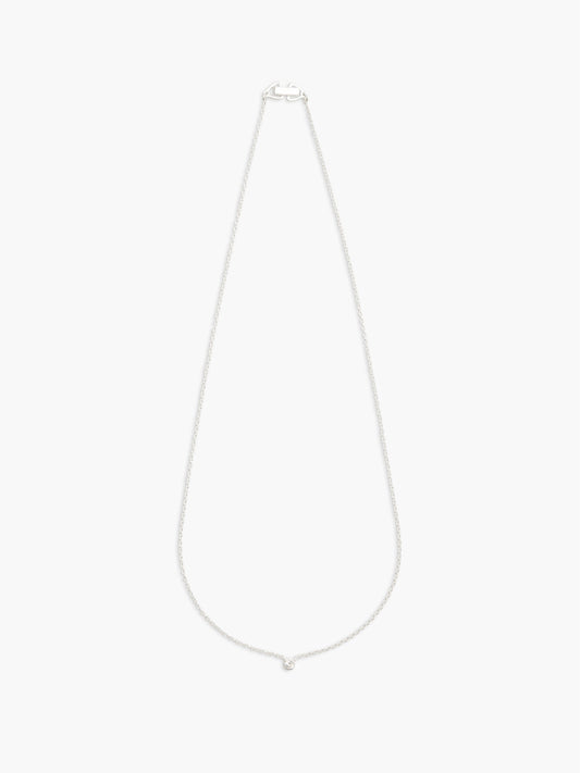 Oda Floating Necklace Silver