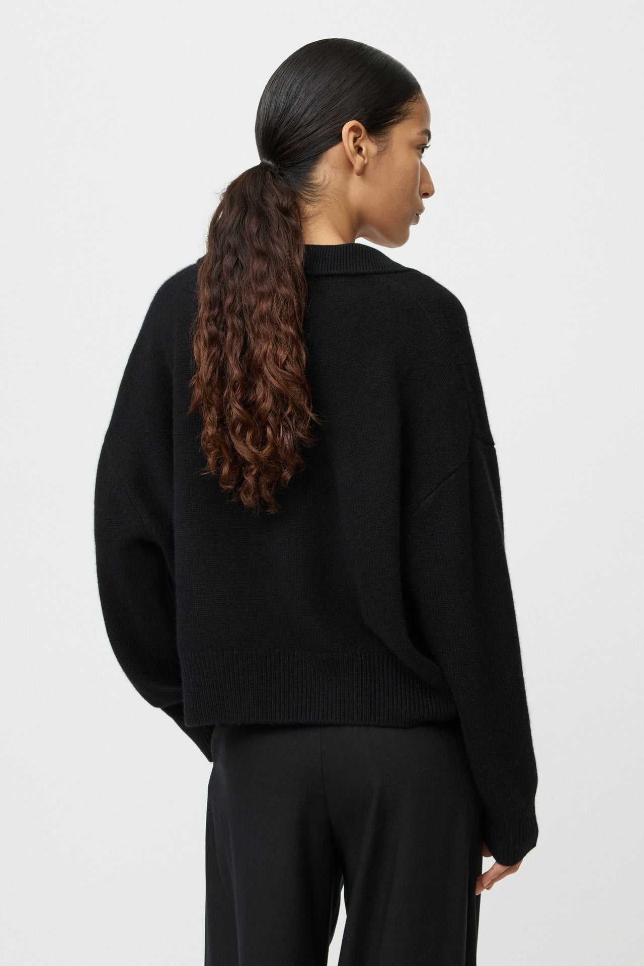 Poloshirt Pullover - Black | SOFT GOAT