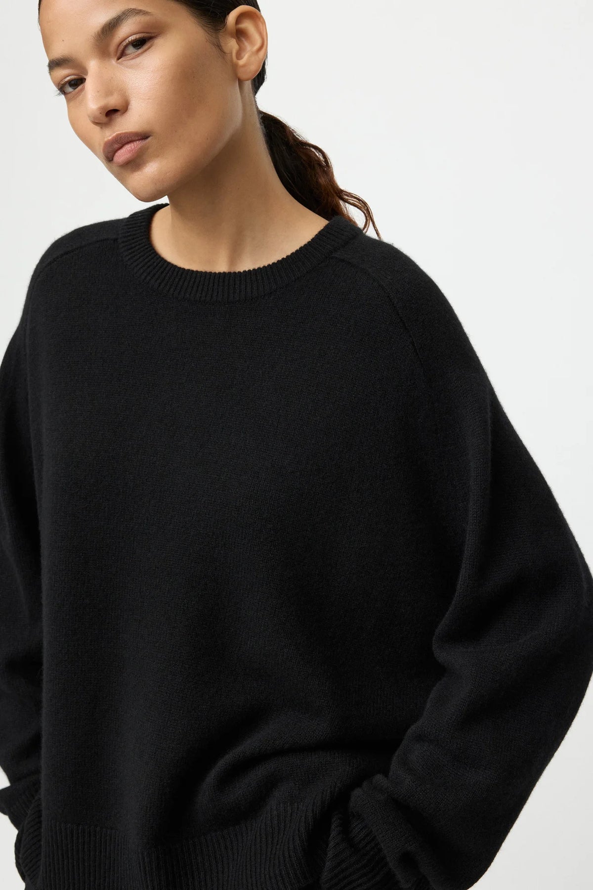 Boyfriend crewneck - black | SOFT GOAT
