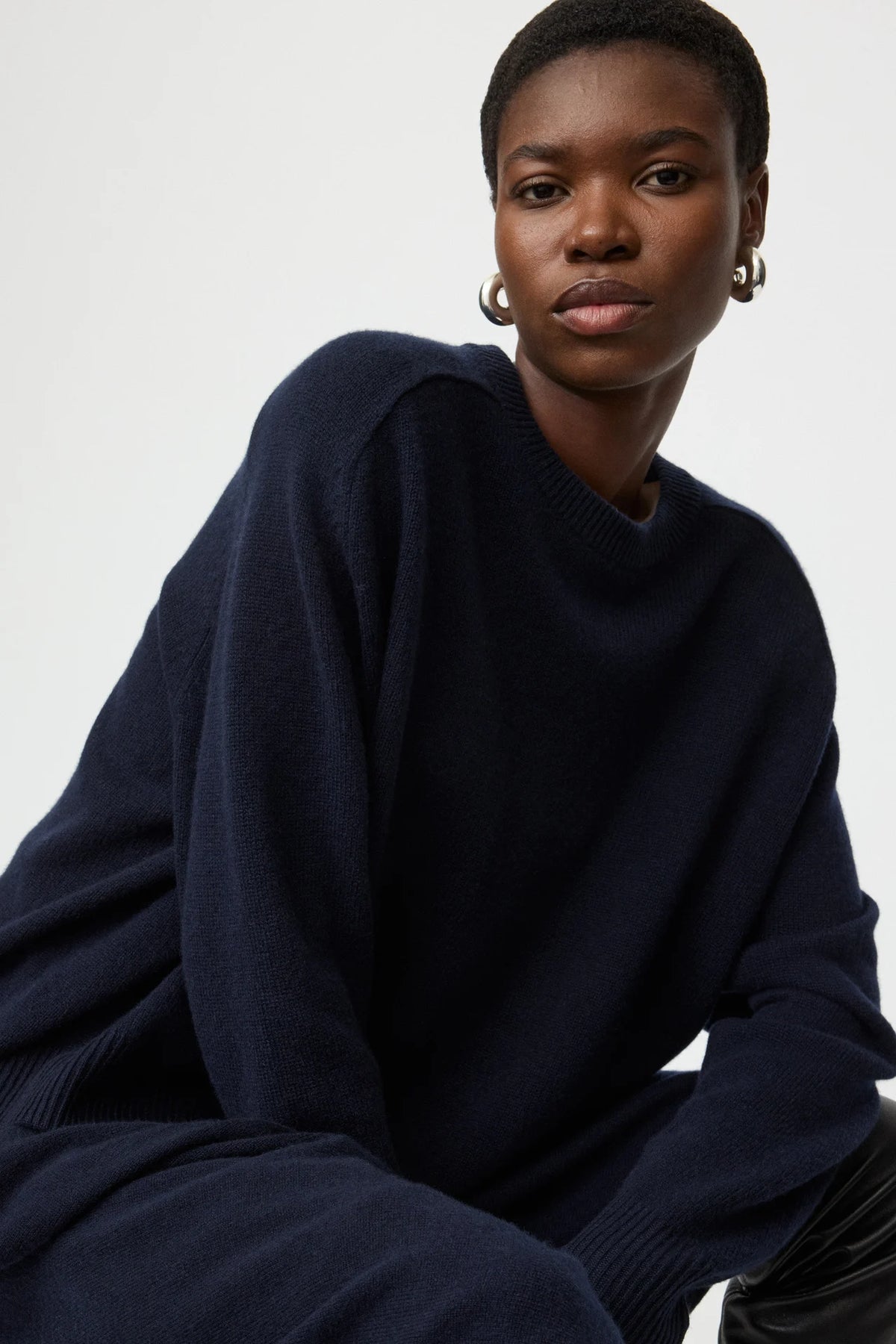 Boyfriend crewneck - Navy | SOFT GOAT