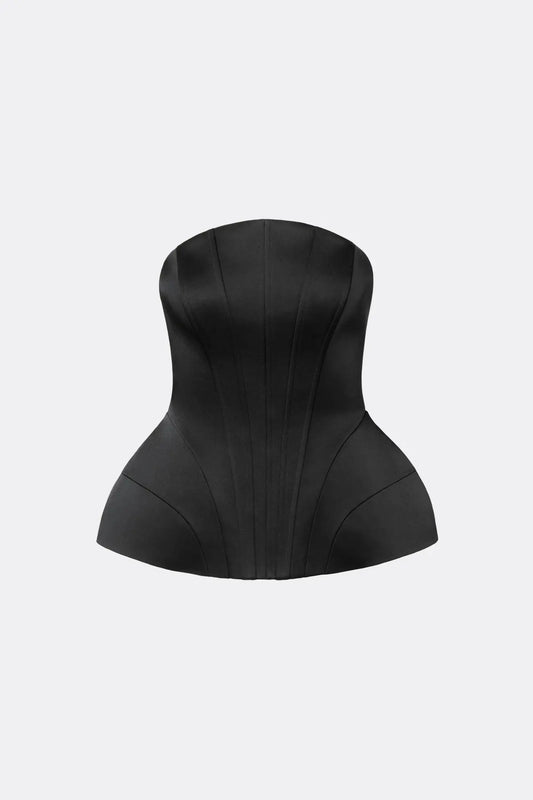 Bellini Top in Sanduhr-Silhouette mit tiefem V-Ausschnitt | MALINA