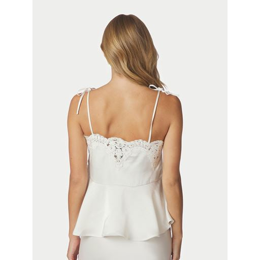Kaela Lace Top in Pearl | NEO NOIR
