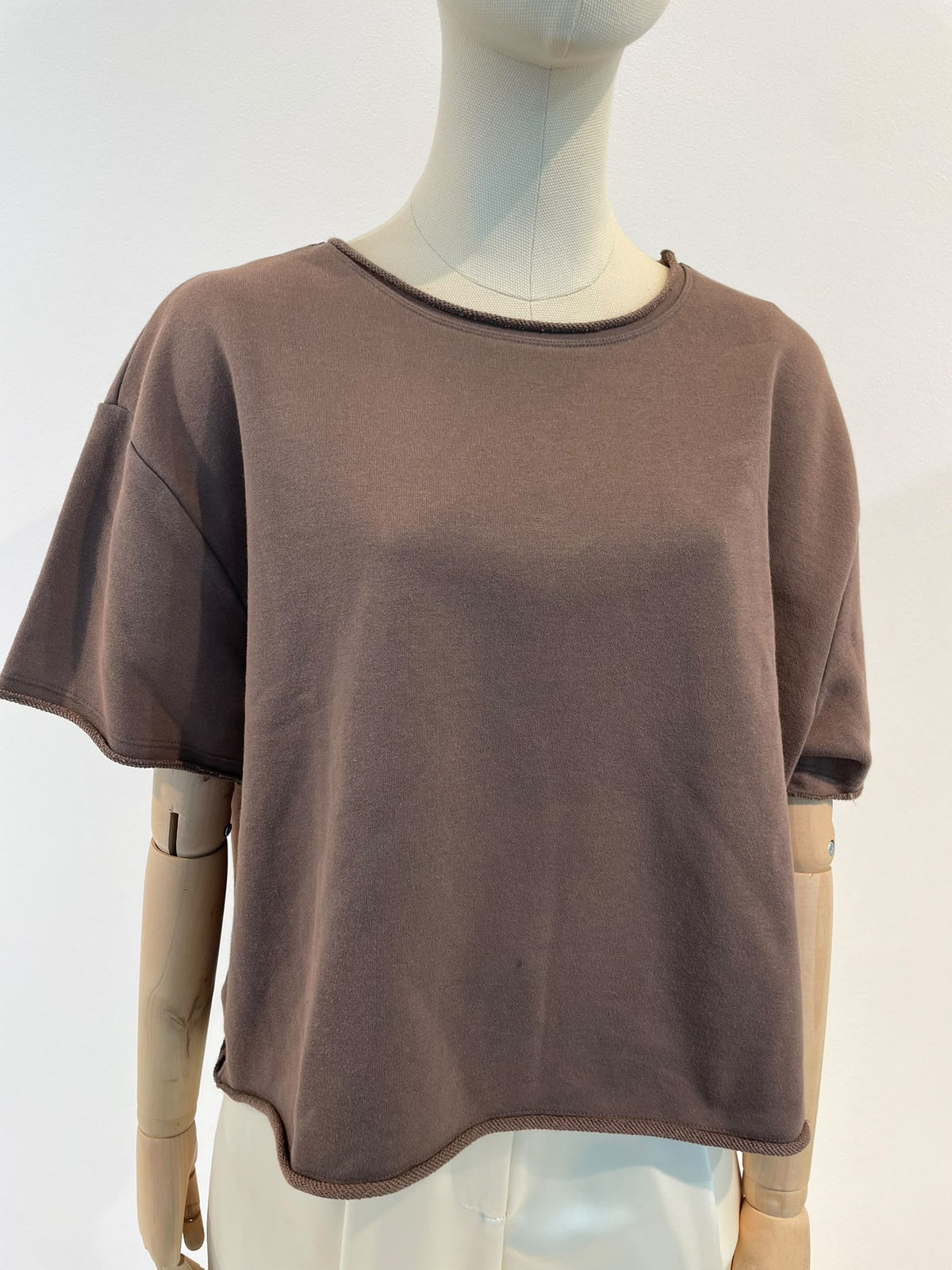 SKYLAR BOXY TEE SWEAT-CHOCCO