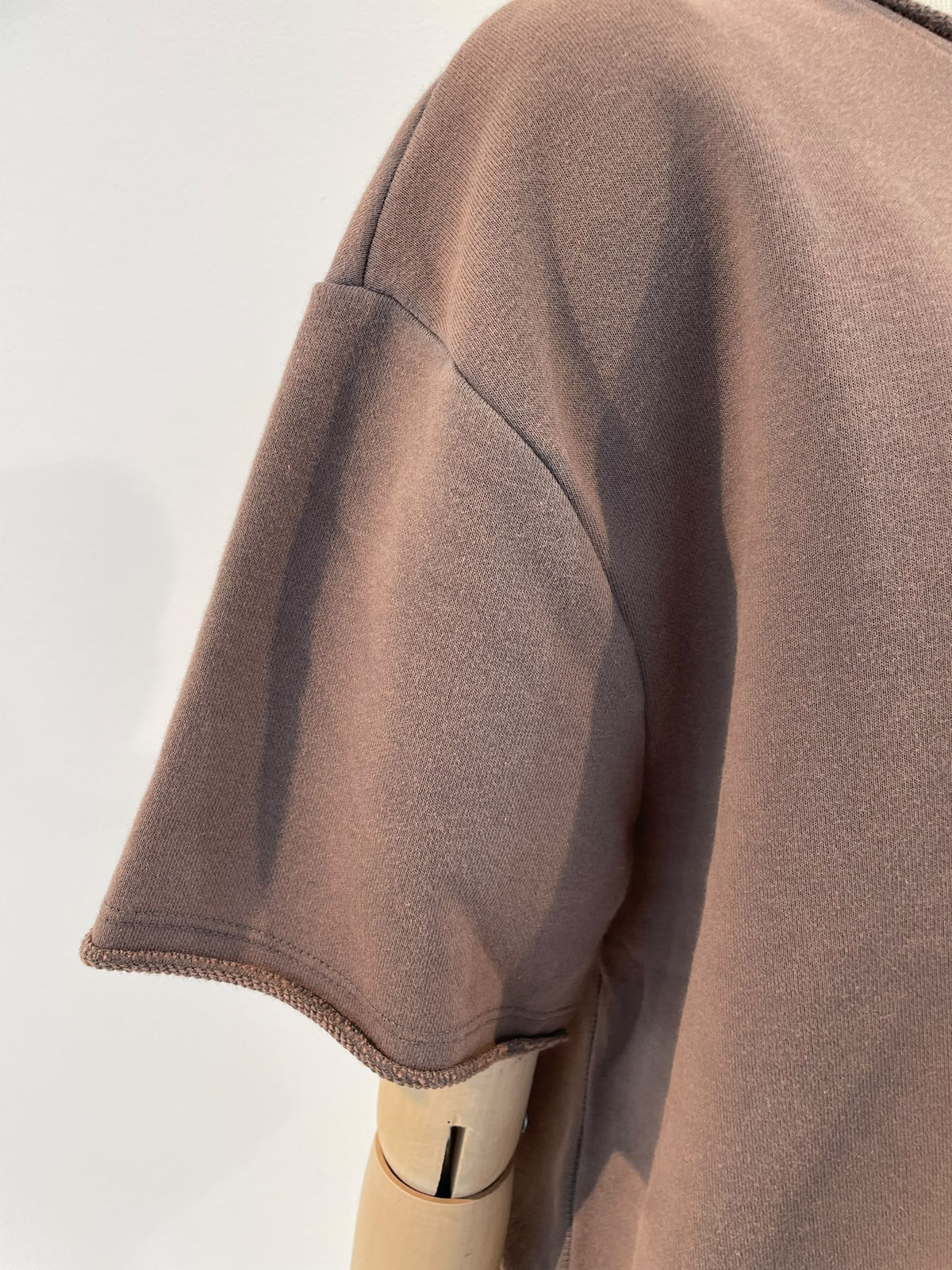 SKYLAR BOXY TEE SWEAT-CHOCCO