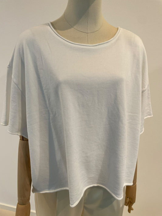 SKYLAR BOXY TEE SWEAT-OFF WHITE