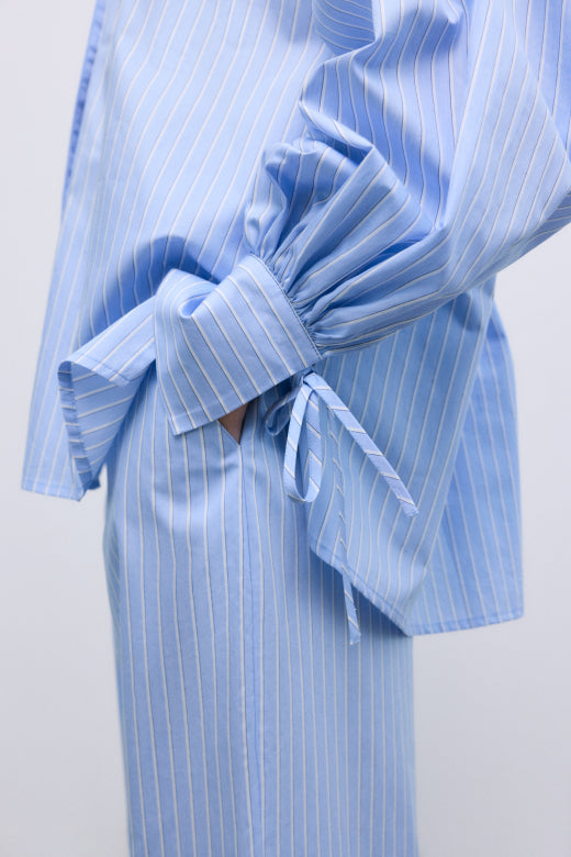 Aura Woman Shirt Vista Blue Stripes