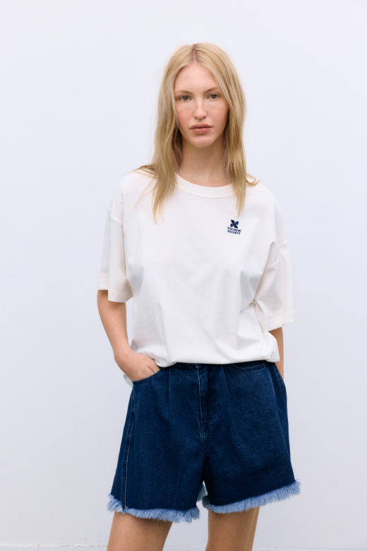 Tns Logo Woman T-Shirt Ecru