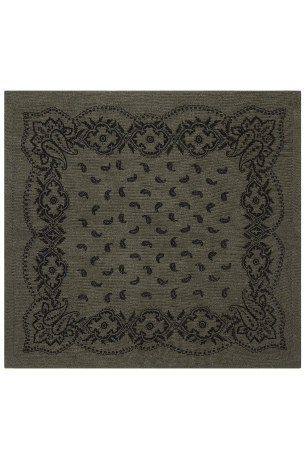 Adelina Paisley Knit Scarf Khaki| NEO NOIR