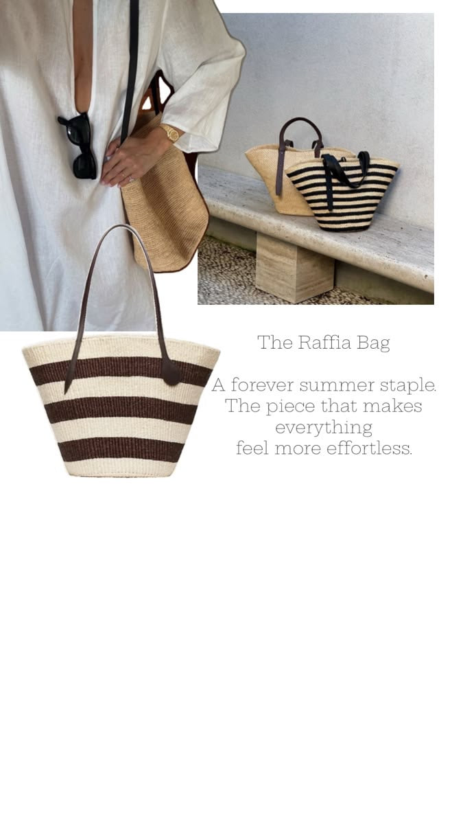 STRAW TOTE BROWN AND CREAM | Liffner