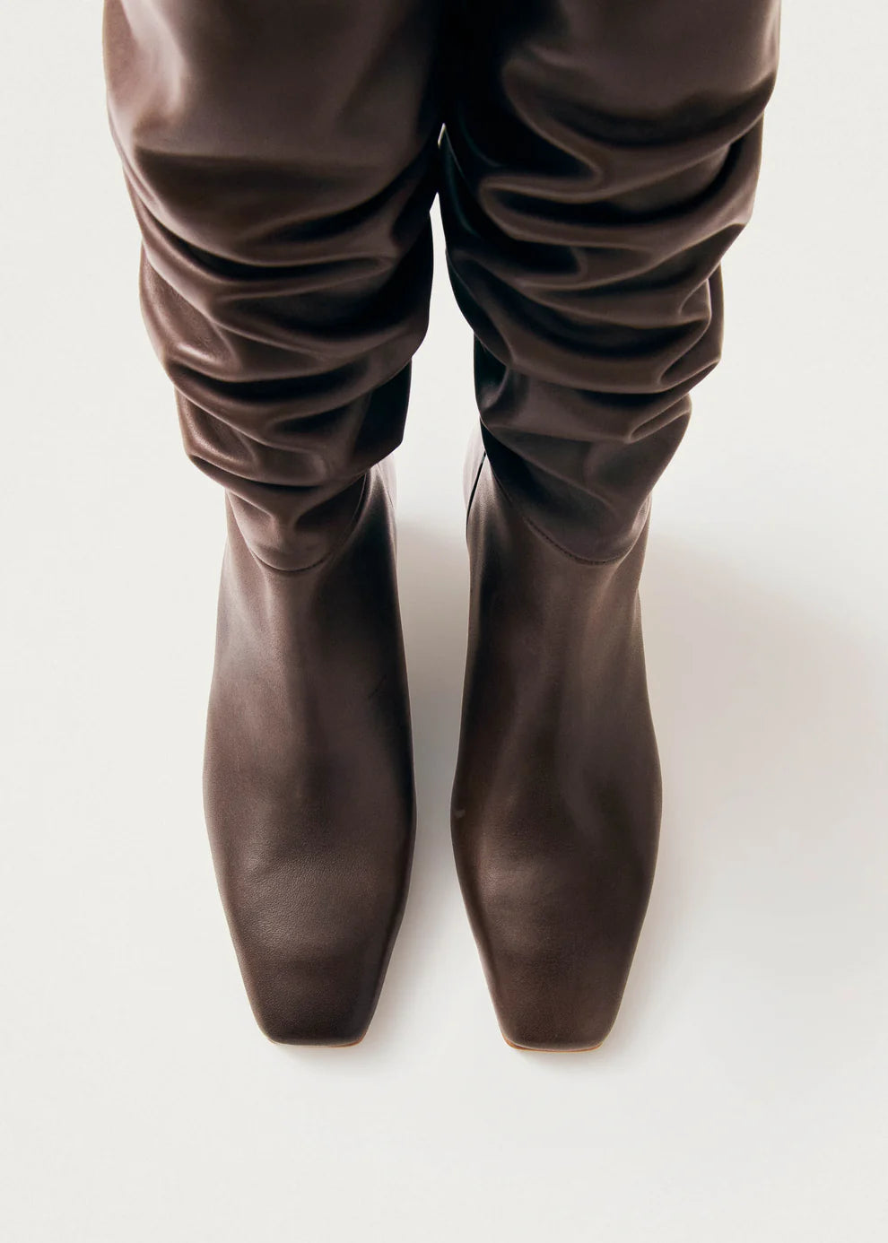 KALILA Black Leather Boots Brown