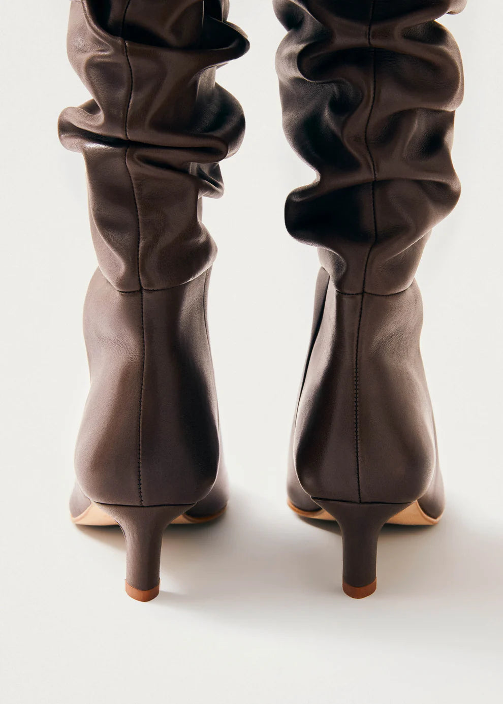 KALILA Black Leather Boots Brown