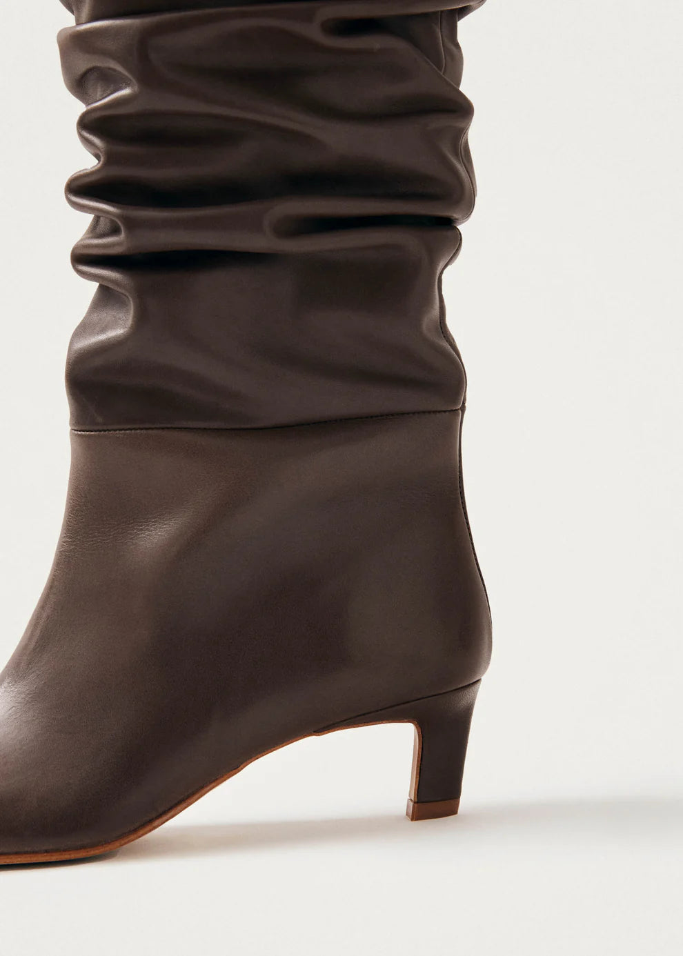 KALILA Black Leather Boots Brown