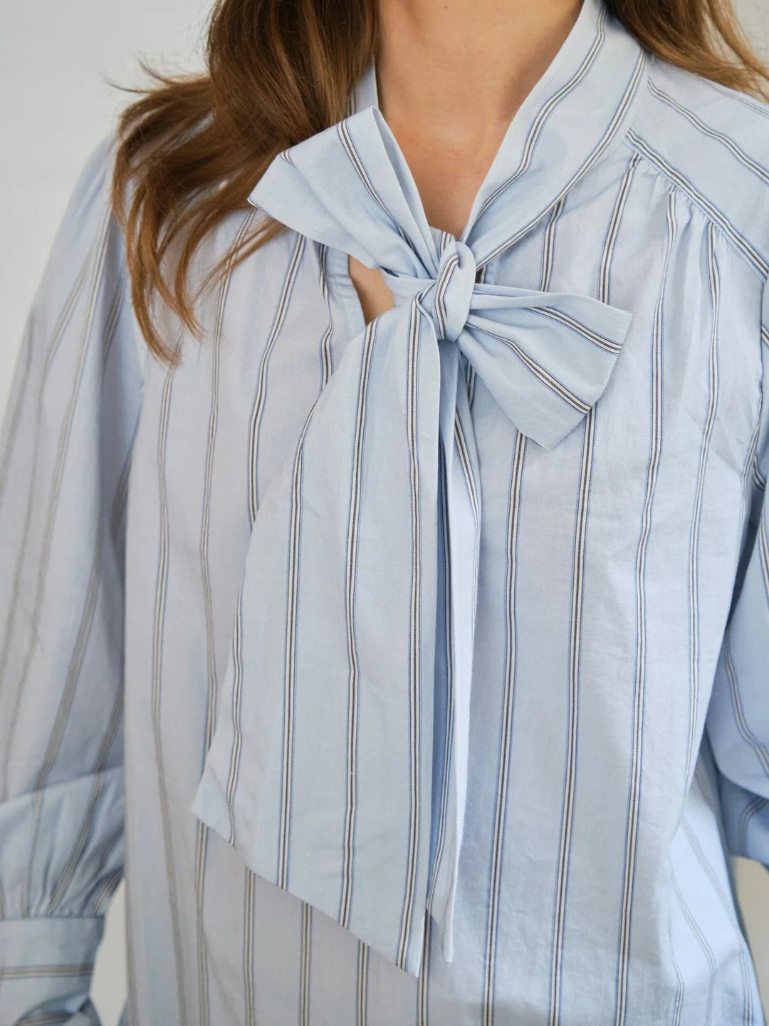 NEO NOIR Jaz Bow Stripe Blouse
