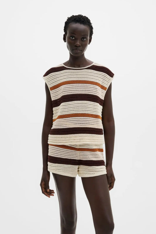 LOUELLE TOP Ärmelloses Stricktop mit lockerem Sitz