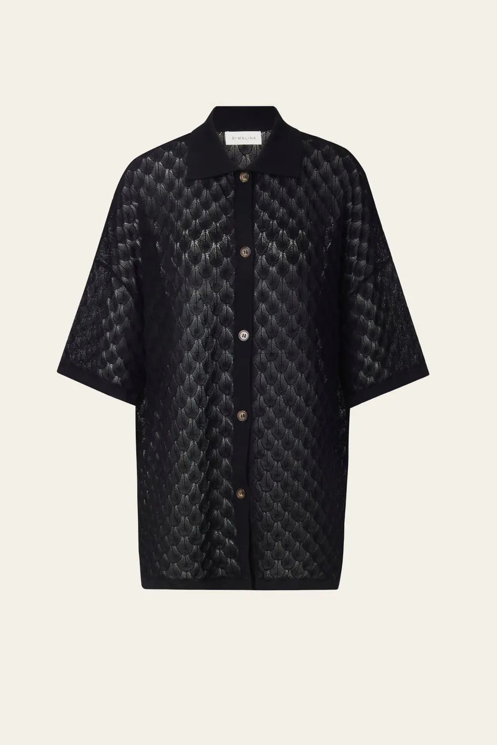 MOA HEMD Kurzarm-Crochet Hemd