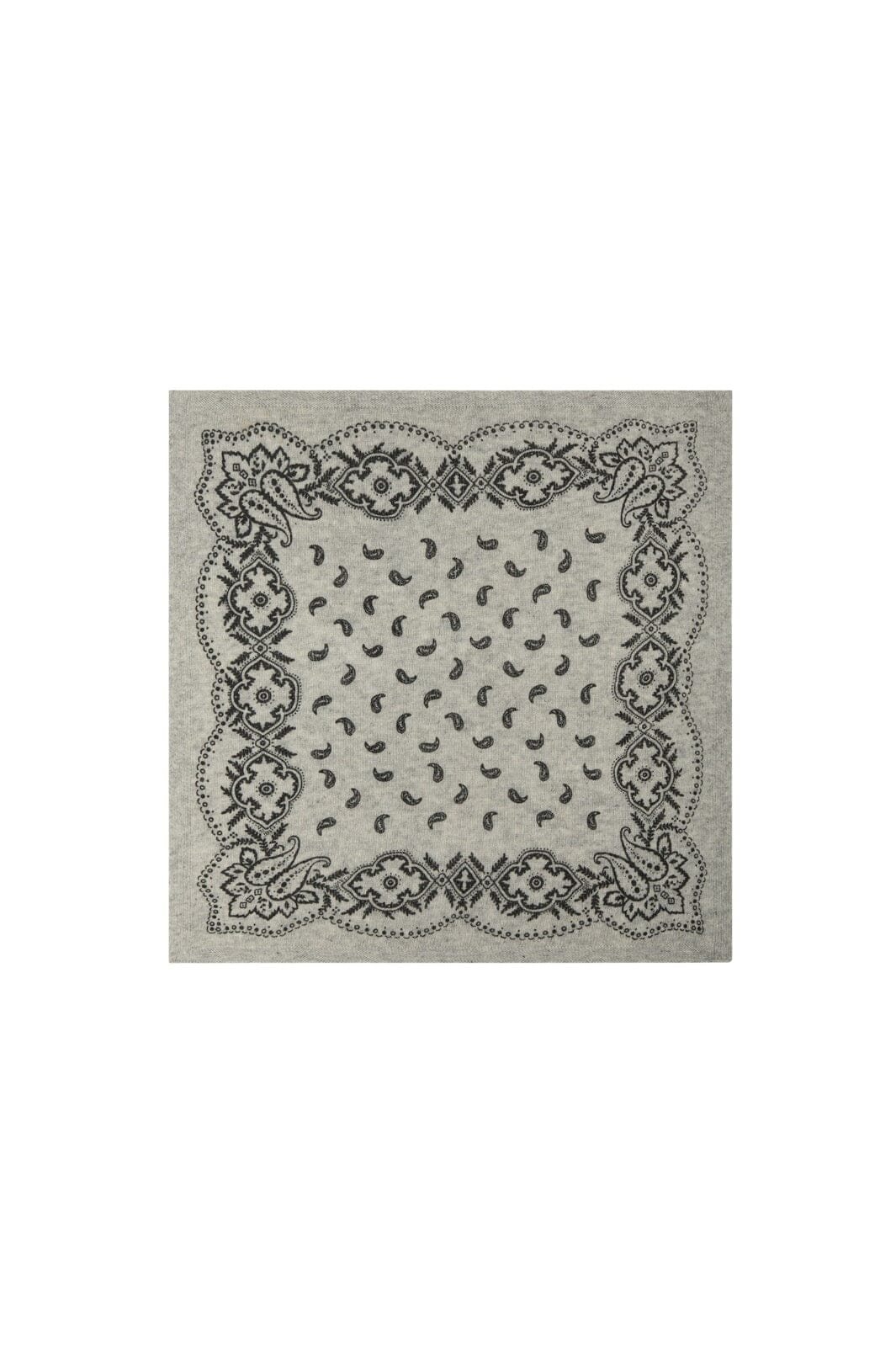 Adelina Paisley Knit Scarf Grey| NEO NOIR