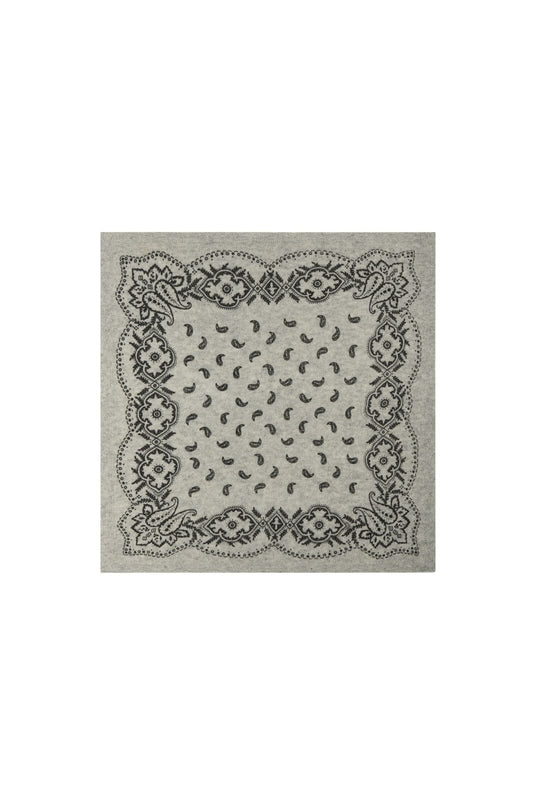 Adelina Paisley Knit Scarf Grey| NEO NOIR