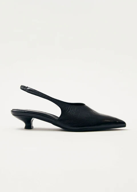 Eros Schwarze Leder Pumps