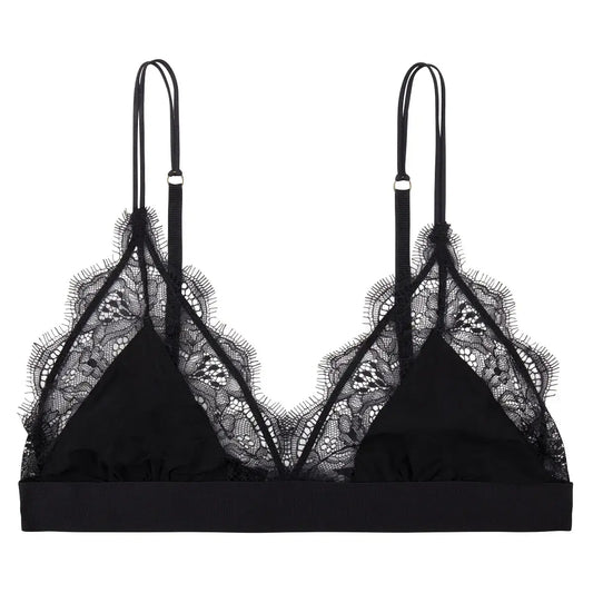LOVE LACE Delicate triangle bralette black