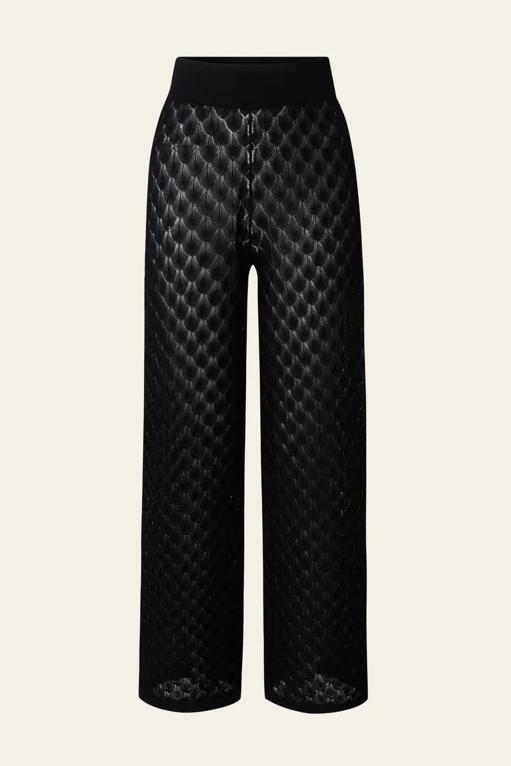 ALISSA HOSE Weite Strickhose mit Struktur