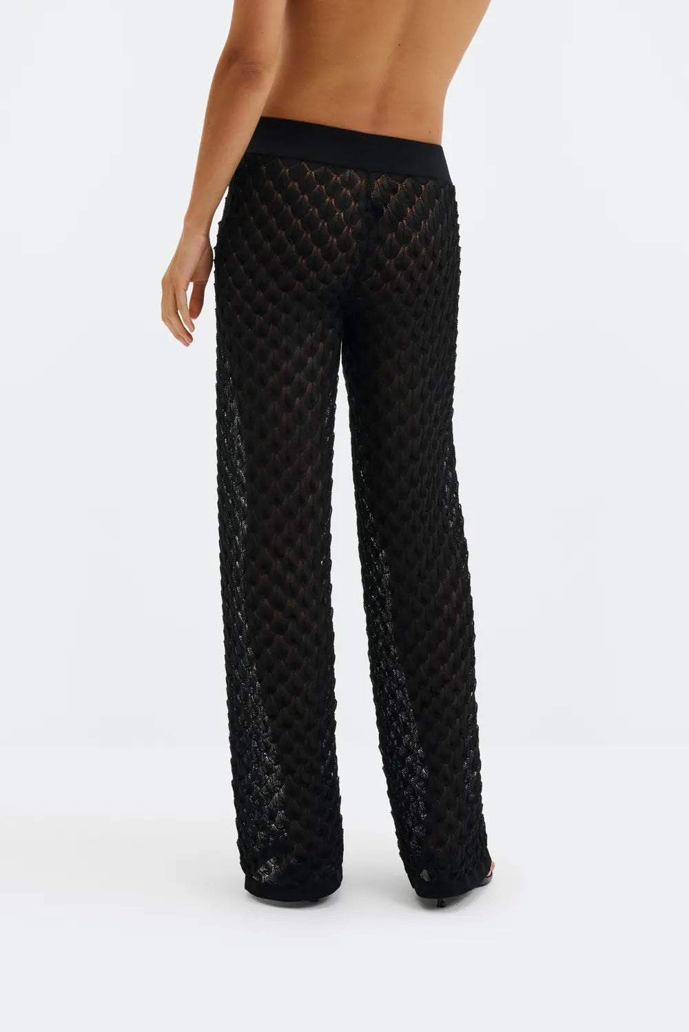 ALISSA HOSE Weite Strickhose mit Struktur