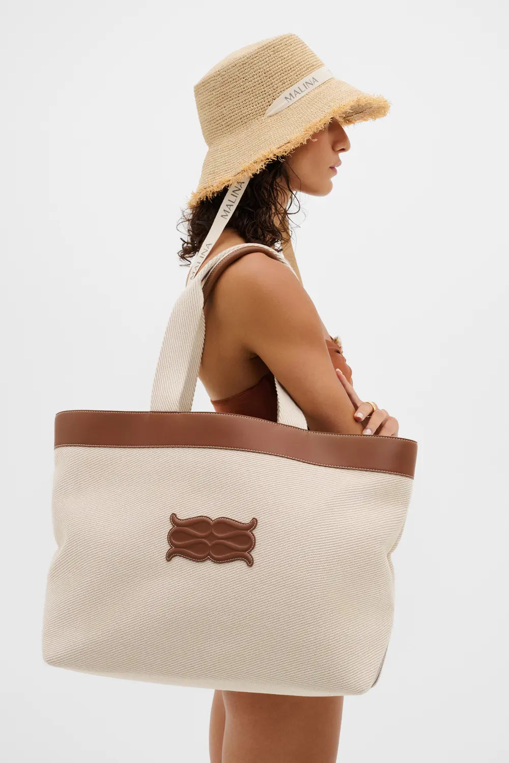 MONOGRAMM TOTE BAG Baumwolltasche mit Monogramm-Detail