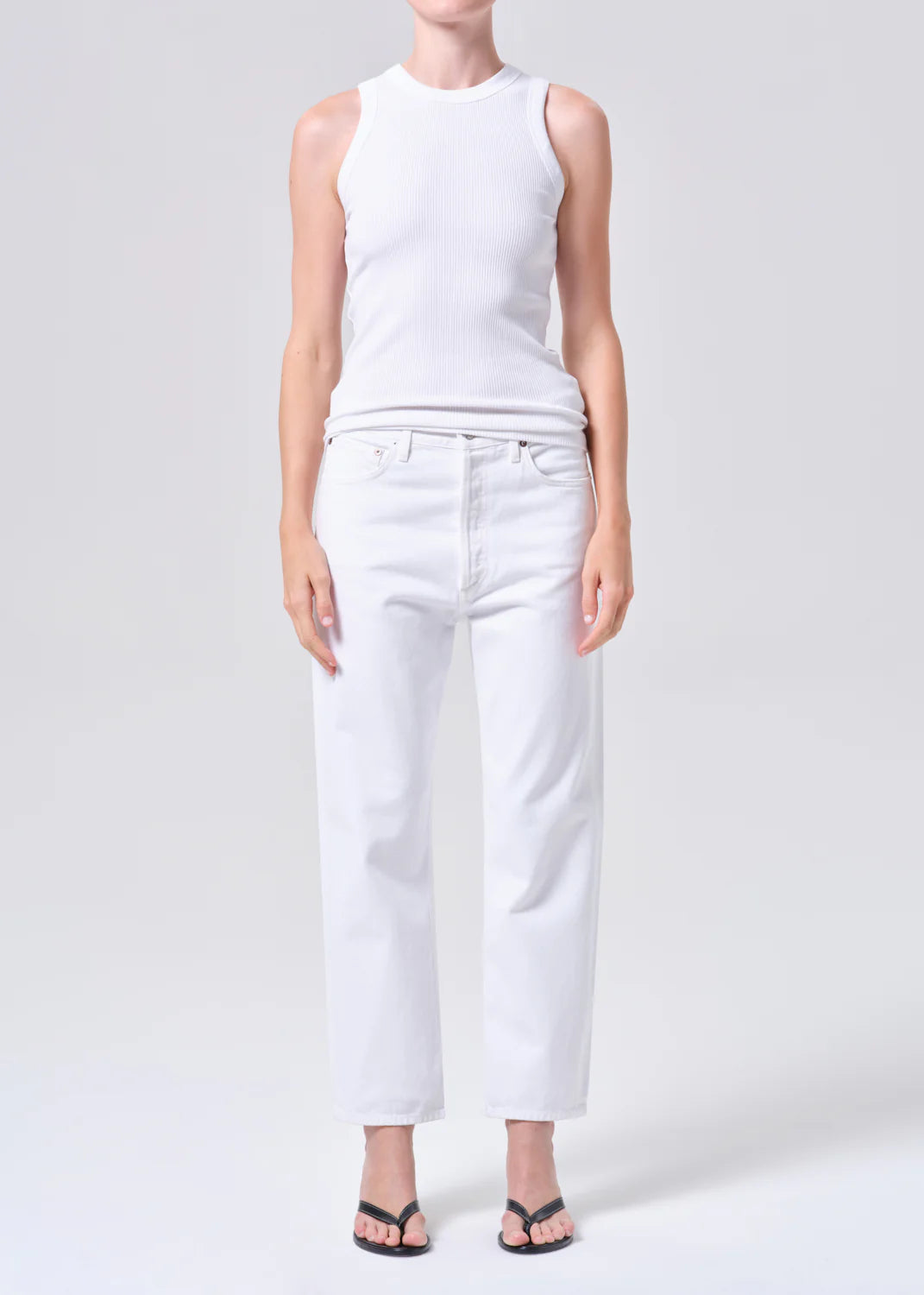 AGOLDE 90'S MID RISE STRAIGHT in Marshmallow