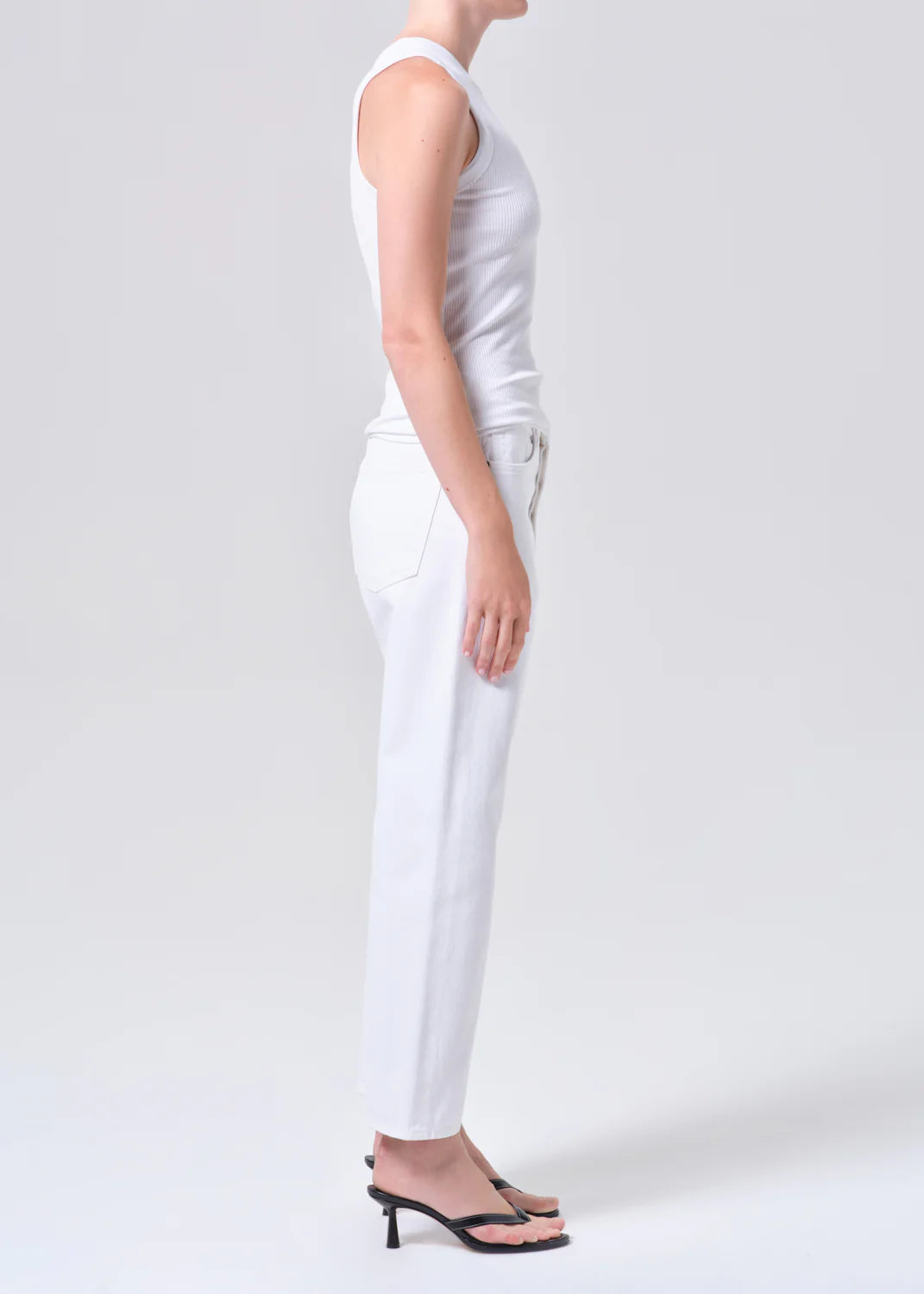 AGOLDE 90'S MID RISE STRAIGHT in Marshmallow