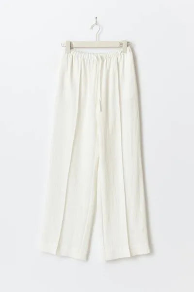 Relaxed wide trousers - White