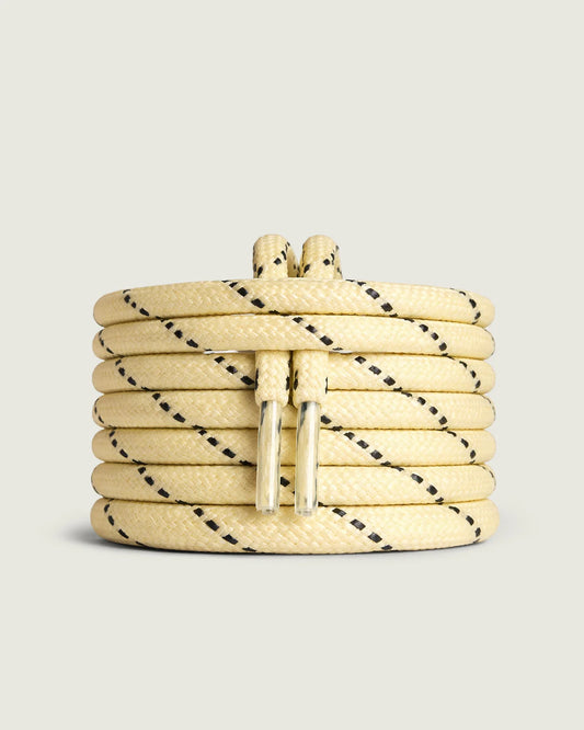 Coloured Posa Laces | Butter Yellow / Navy