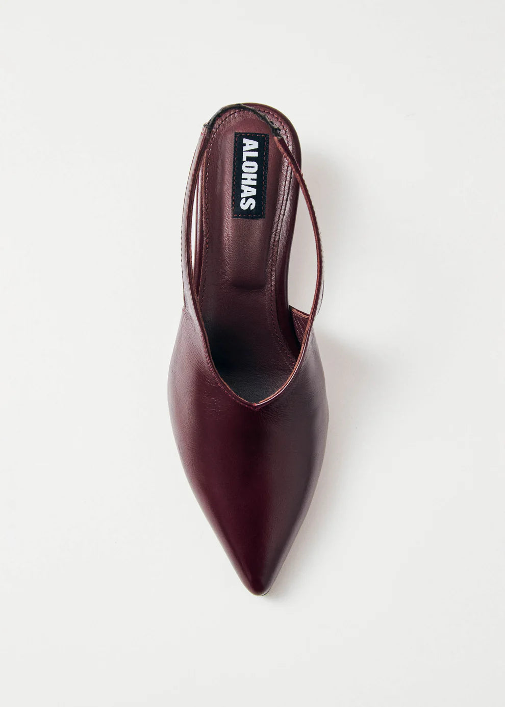 Eros Creme Leder Pumps Burgundy
