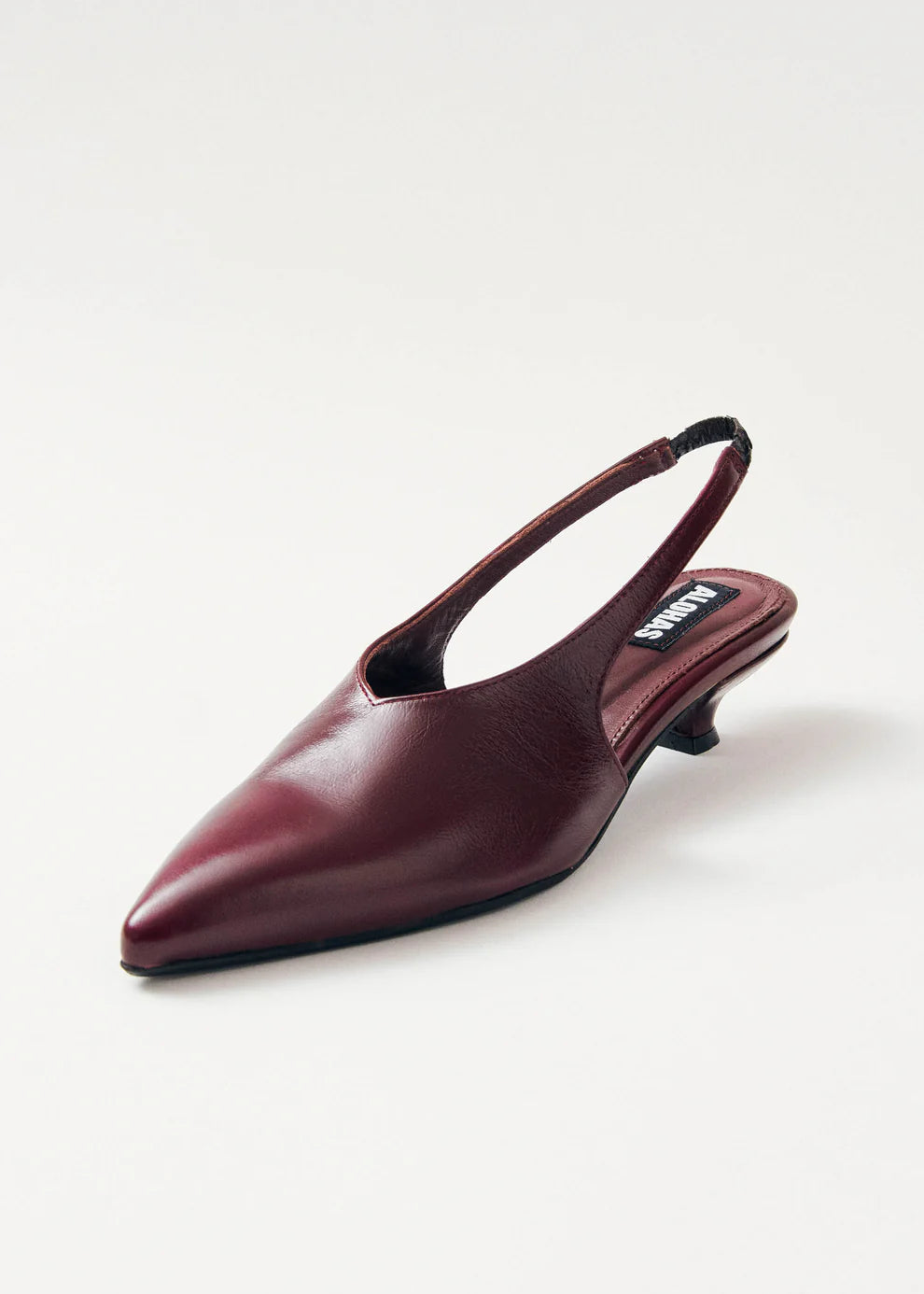 Eros Creme Leder Pumps Burgundy