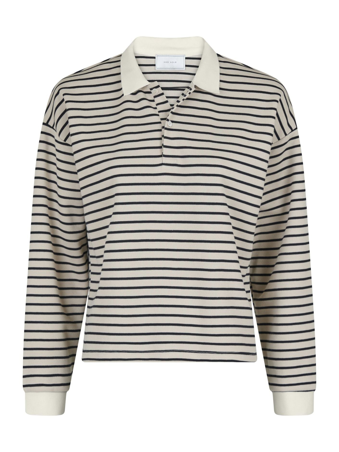 Sara Stripe Polo Blouse