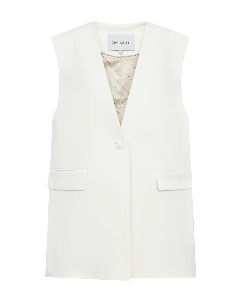 CMTAILOR - KURZE WESTE IN WOLLWEISS | Copenhagen Muse