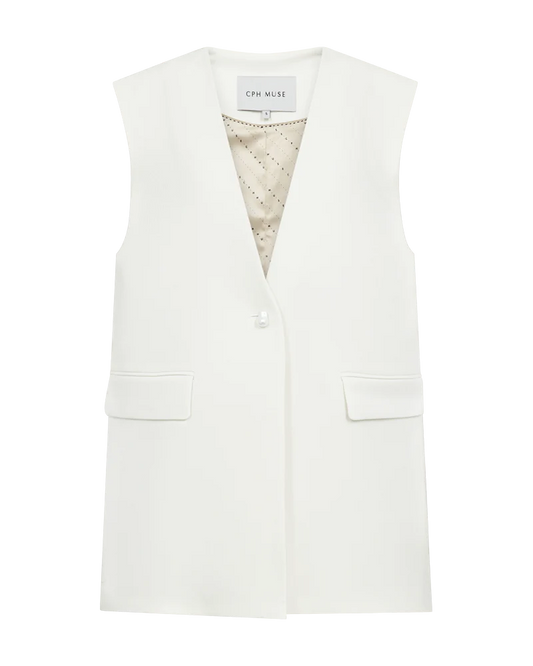 CMTAILOR - KURZE WESTE IN WOLLWEISS | Copenhagen Muse