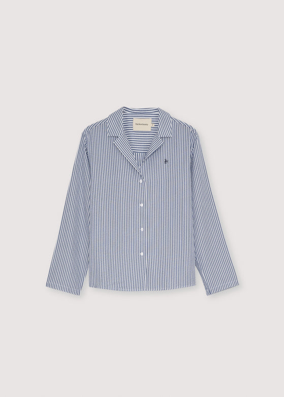 Alheli Woman Shirt Summer Midnight Stripes