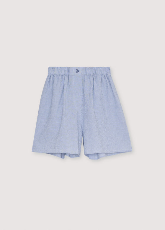 Cloe Woman Short Summer Midnight Pinstripes