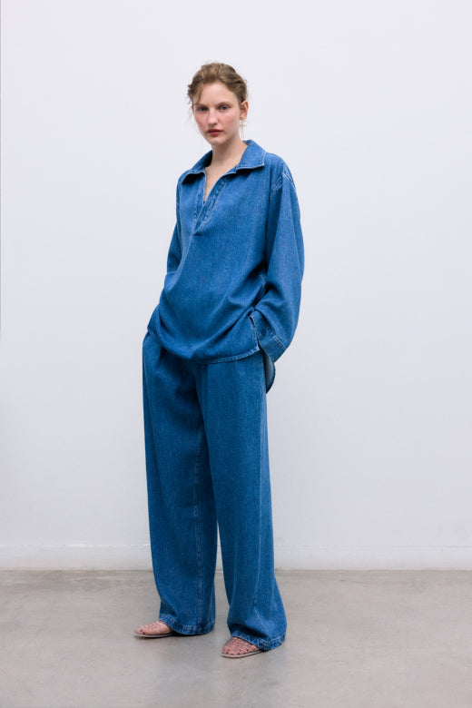 TNS Tencel Woman Pant Mid Denim
