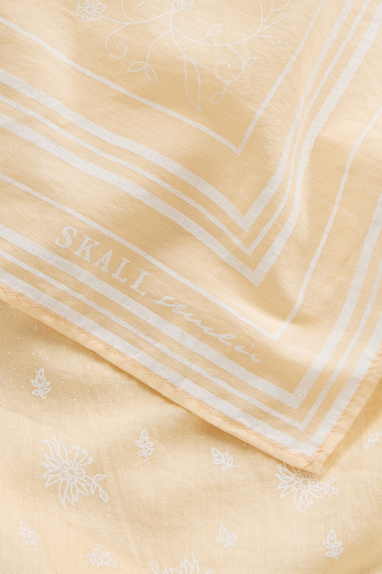 Skall classic scarf 90x90 - Light Peach/ White